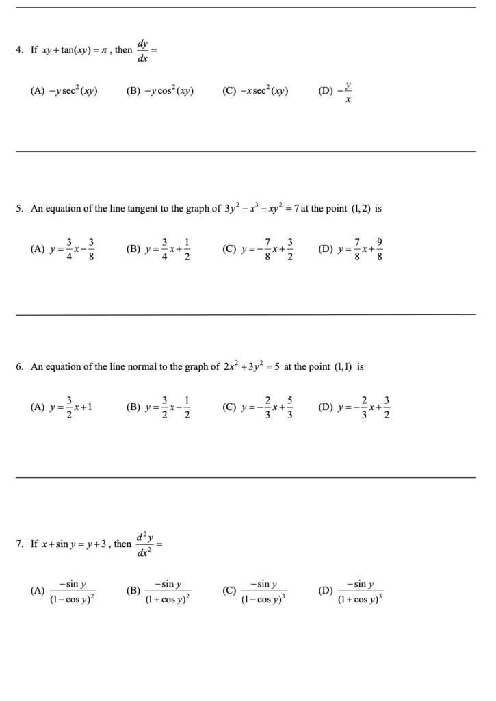 Implicit Differentiation